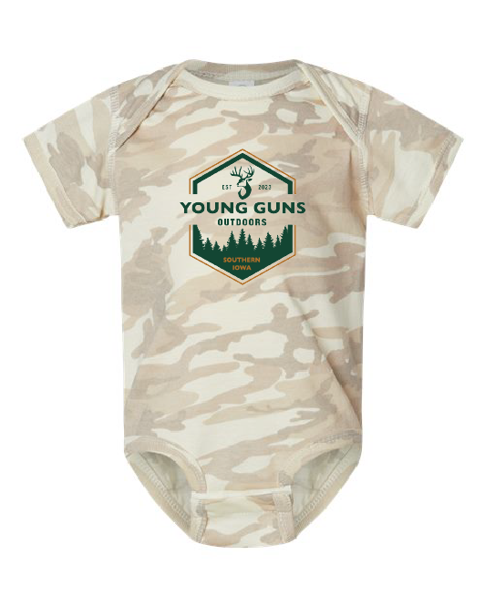 Young Guns - Rabbit Skins - Infant Fine Jersey Bodysuit Natural Camo