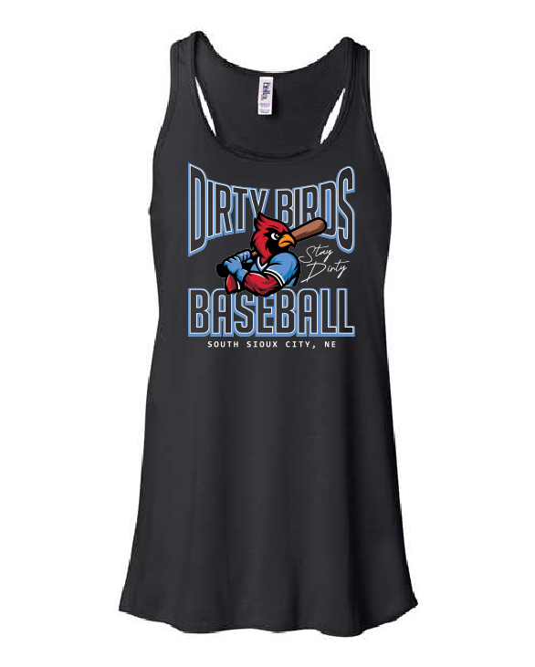 DIRTY BIRDS - BELLA + CANVAS - Women's Flowy Racerback Tank