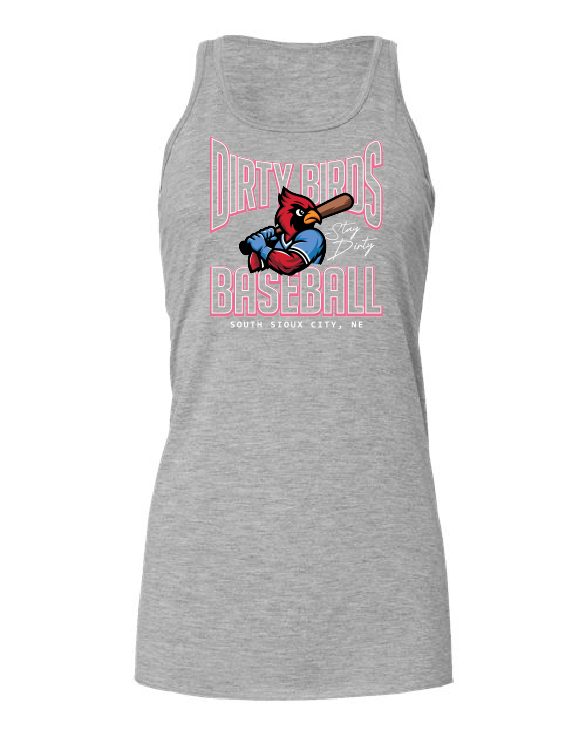 DIRTY BIRDS - BELLA + CANVAS - Women's Flowy Racerback Tank