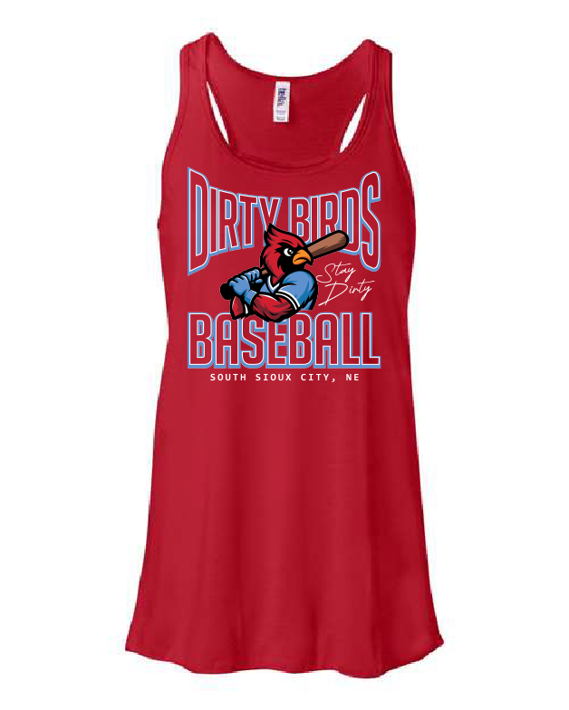 DIRTY BIRDS - BELLA + CANVAS - Women's Flowy Racerback Tank