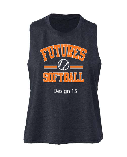 Women's Racerback Crop Tank 6682 SOFTBALL