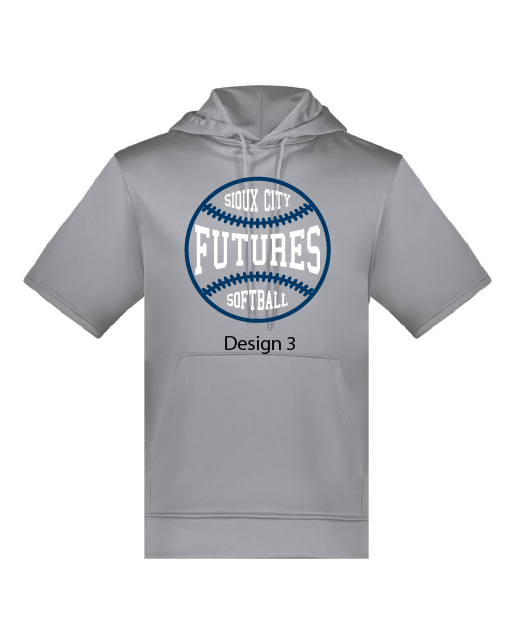 ROBINATOR Fleece Short Sleeve Hooded Pullover SOFTBALL 6871