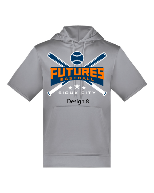 ROBINATOR Fleece Short Sleeve Hooded Pullover BASEBALL 6871