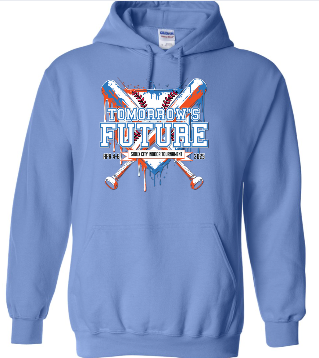 4 Colors Tomorrows Futures Orange/Blue Fleece Hoodie Gildan YOUTH & ADULT