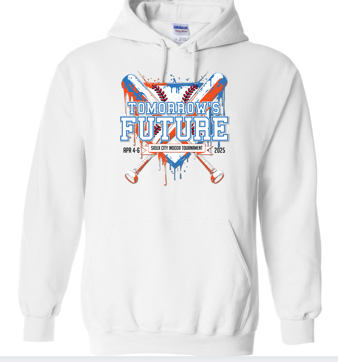 4 Colors Tomorrows Futures Orange/Blue Fleece Hoodie Gildan YOUTH & ADULT