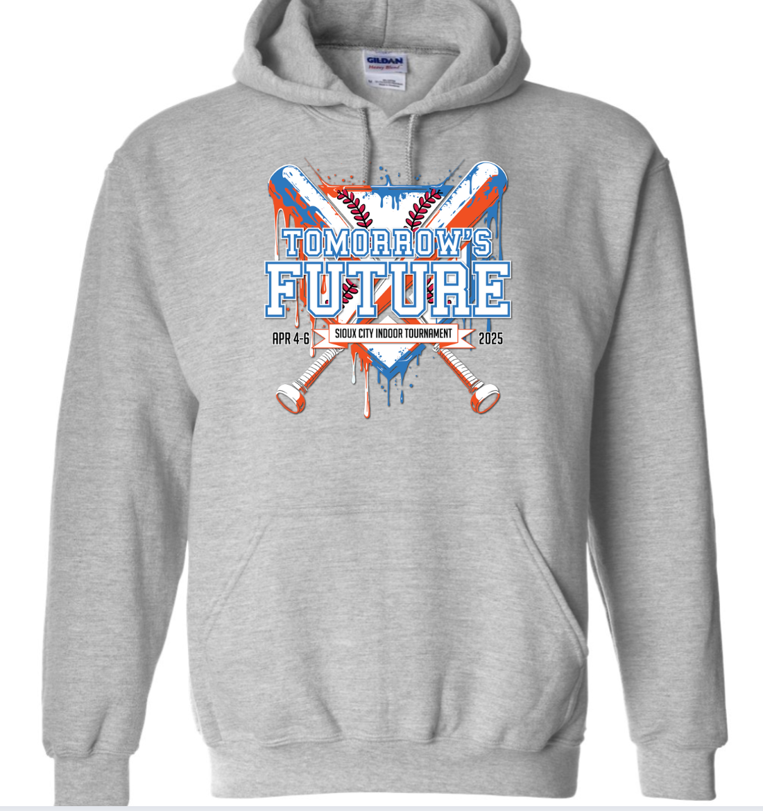 4 Colors Tomorrows Futures Orange/Blue Fleece Hoodie Gildan YOUTH & ADULT