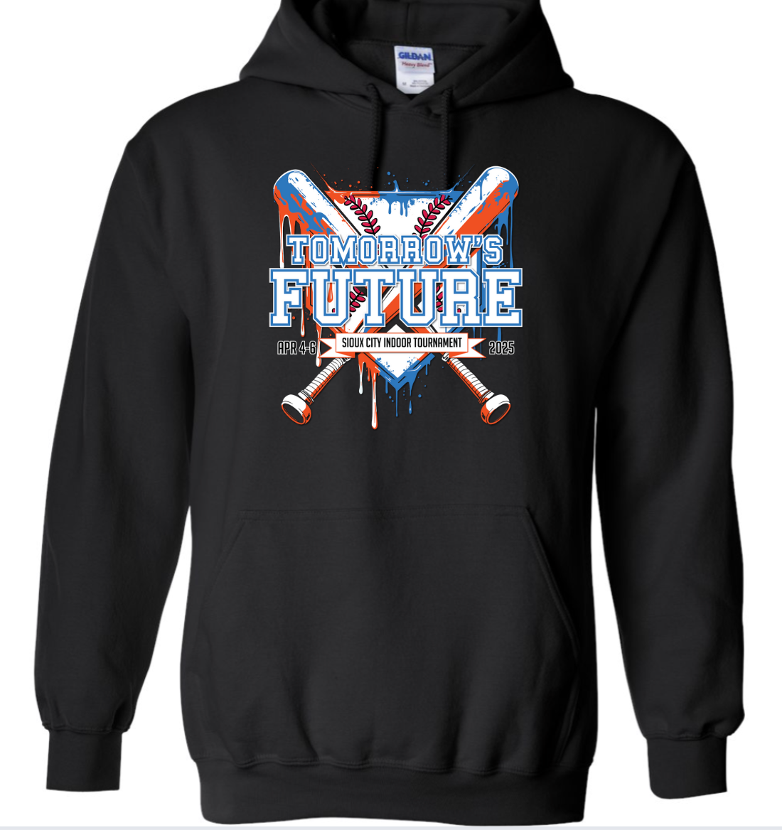 4 Colors Tomorrows Futures Orange/Blue Fleece Hoodie Gildan YOUTH & ADULT