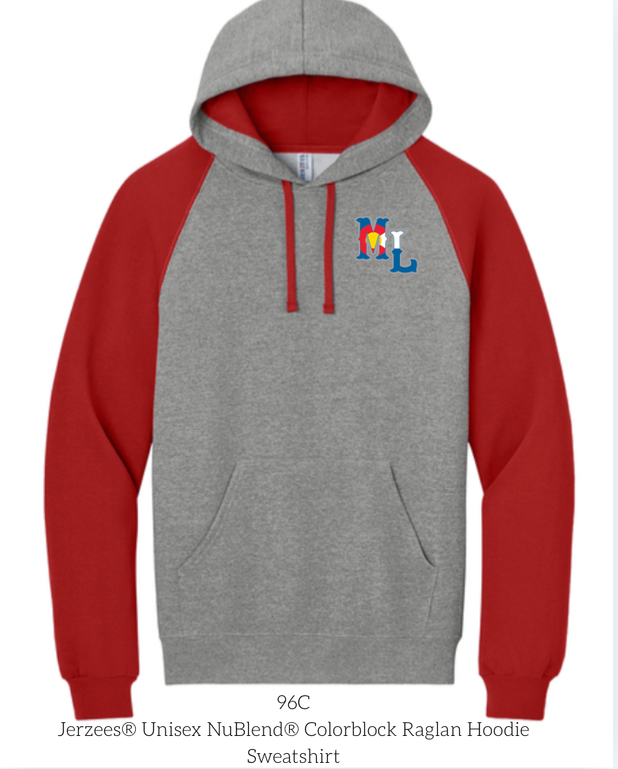 Mountain Lion Left Chest Unisex Colorblock Raglan Hoodie