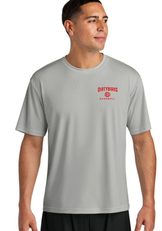 DIRTYBIRDS Unisex A4 Cooling Performance Short Sleeve Tee LEFT CHEST GRAY