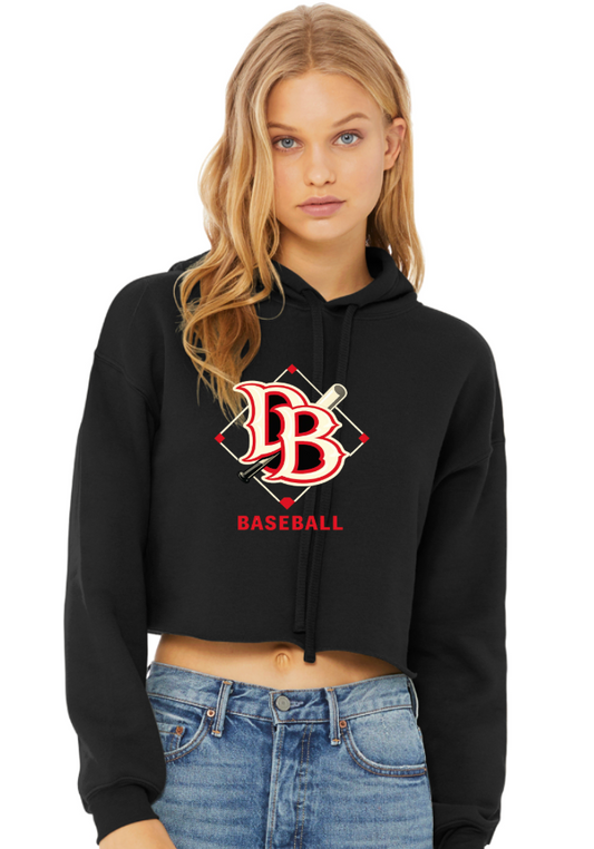 Dirtybirds Bella Canva Womens Cropped Fleece Black