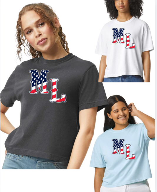 Womens Comfort Colors Crop Women's Garment-Dyed Heavyweight Boxy T-Shirt - 3023CL