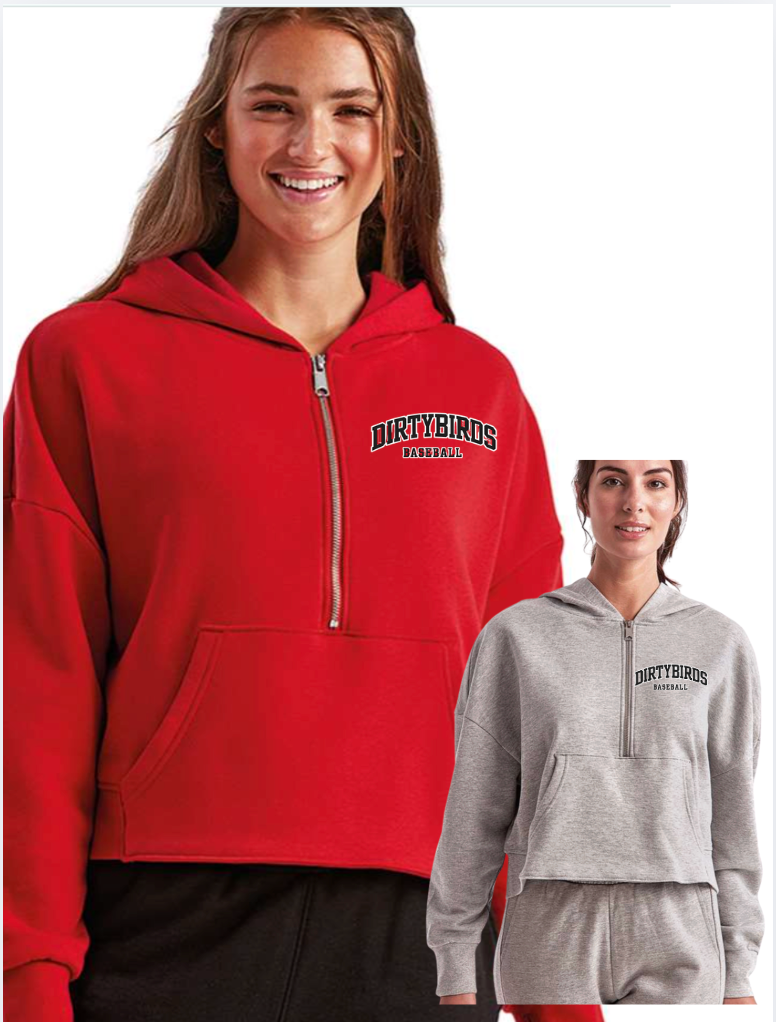 Women's Dirty Bird Half-Zip Hooded Sweatshirt - TD077
