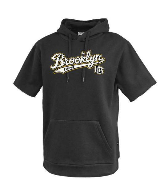Adult/Youth Brooklyn Short Sleeve Fleece Hoodie Black