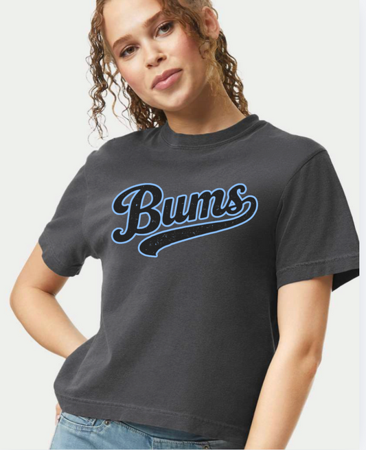 Womens Bums Comfort Colors Cropped Tee 3023CL Pepper