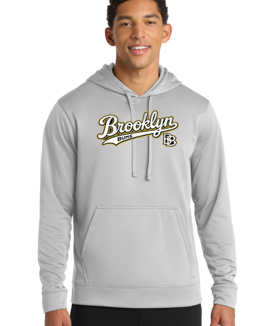 YOUTH/ADULT Brooklyn Bums Baseball DRI-FIT Performance Fleece Pullover Hooded Sweatshirt PC590H