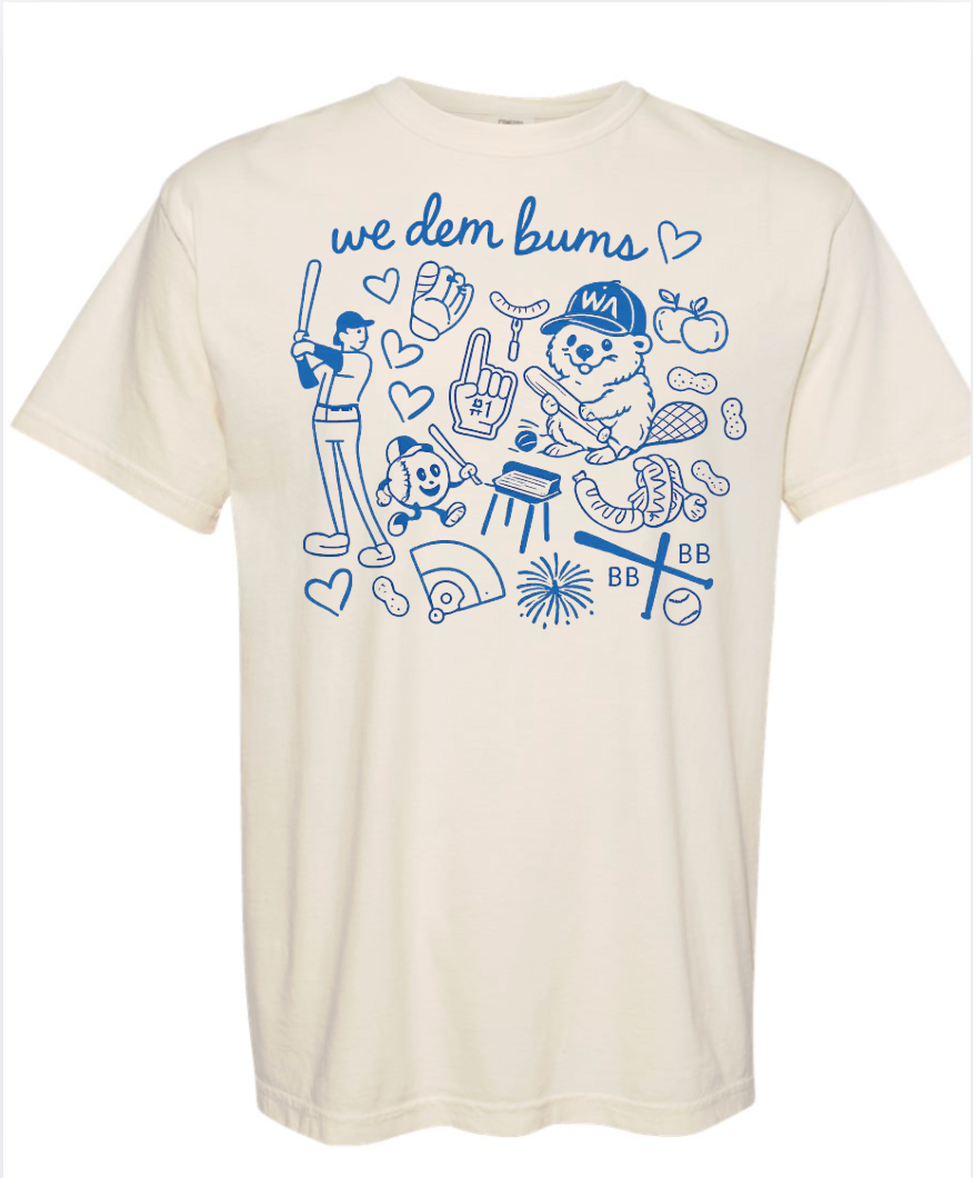 Unisex Brooklyn DEM BUMS Clipart Bums Unisex COMFORT COLORS Tee Ivory (Copy)