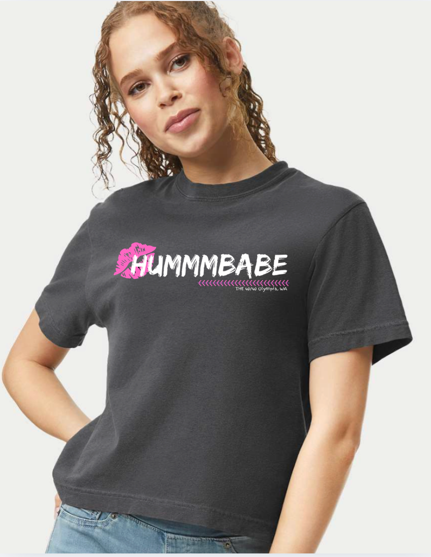 Womens HUMMABABE Comfort Colors CROPPED Tee Pepper 3023CL