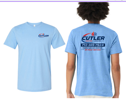 CUTLER Bella Canva Unisex 3001cvc Carolina Blue Front/Back