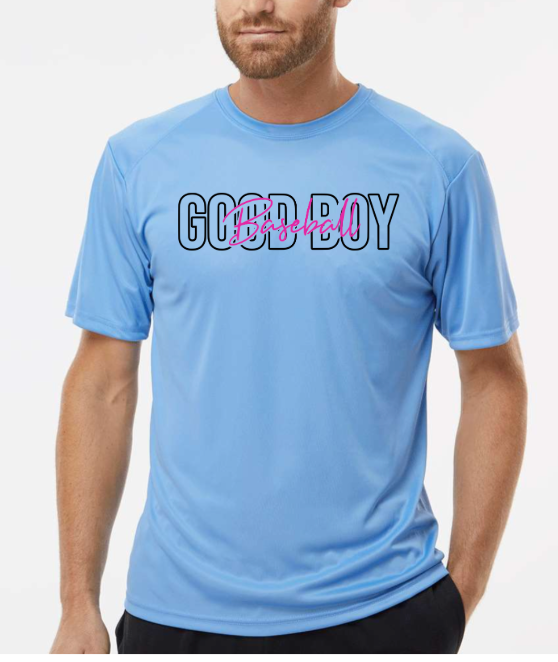 Unisex Good Boy Inset Dry Fit Tee 200. (YOUTH/ADULT)