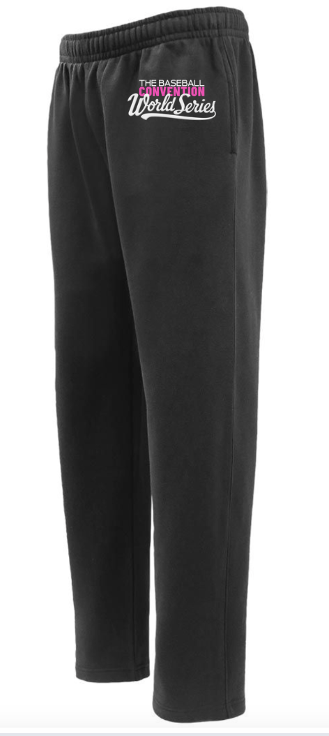 Good Boy Las Vegas Sweatpants Straight Leg Black with Blue LOGO-8104