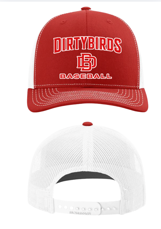Dirtybird Richardson 112 Red/White DIRTYBIRDS DB BASEBALL Red with White outline (Copy)