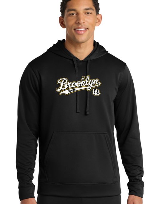 YOUTH/ADULT Brooklyn Bums Baseball DRI-FIT Performance Fleece Pullover Hooded Sweatshirt PC590H