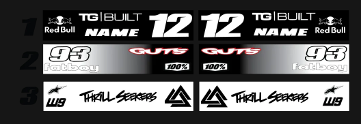 FatBoy, Scramber and Dirodi Battery Stickers