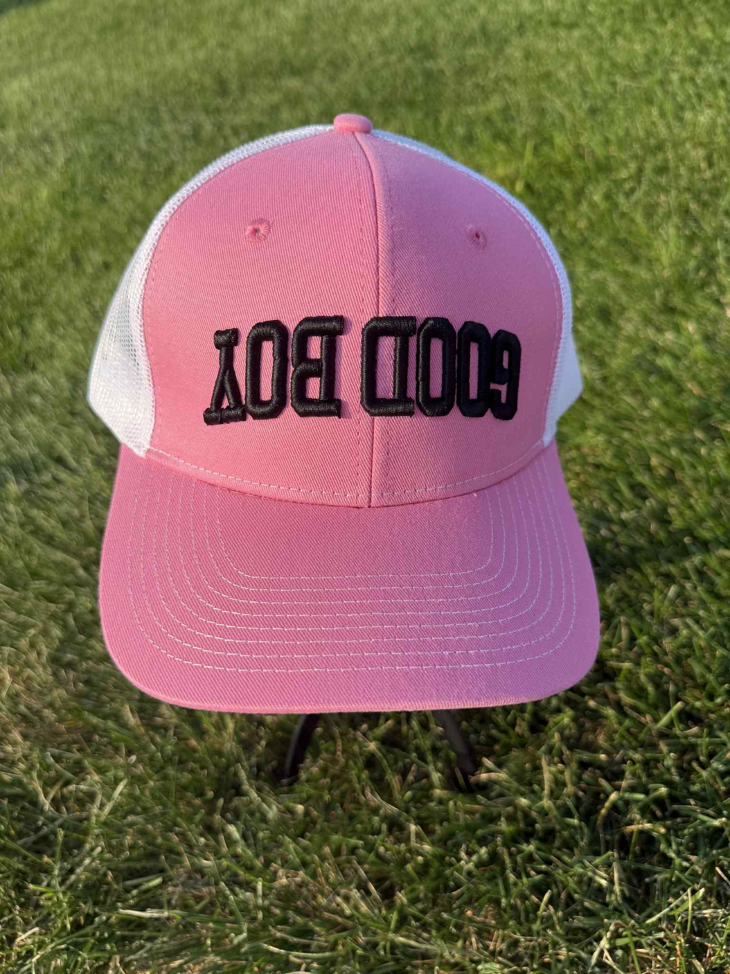 GOOD BOY PORT AUTHORITY PINK/WHITE UPSIDE DOWN GOOD BOY BLACK