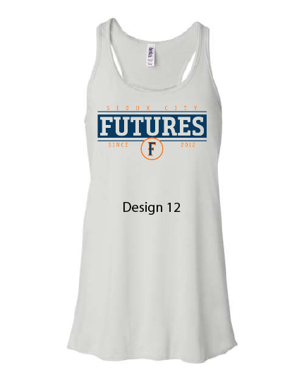 Women's Flowy Racerback Tank. 8800 FUTURES