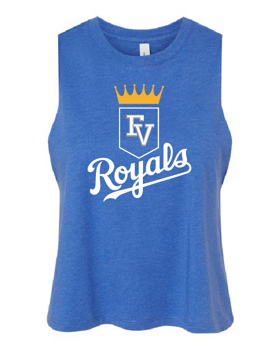 Royals Bella Canvas Women's Racerback Crop Tank