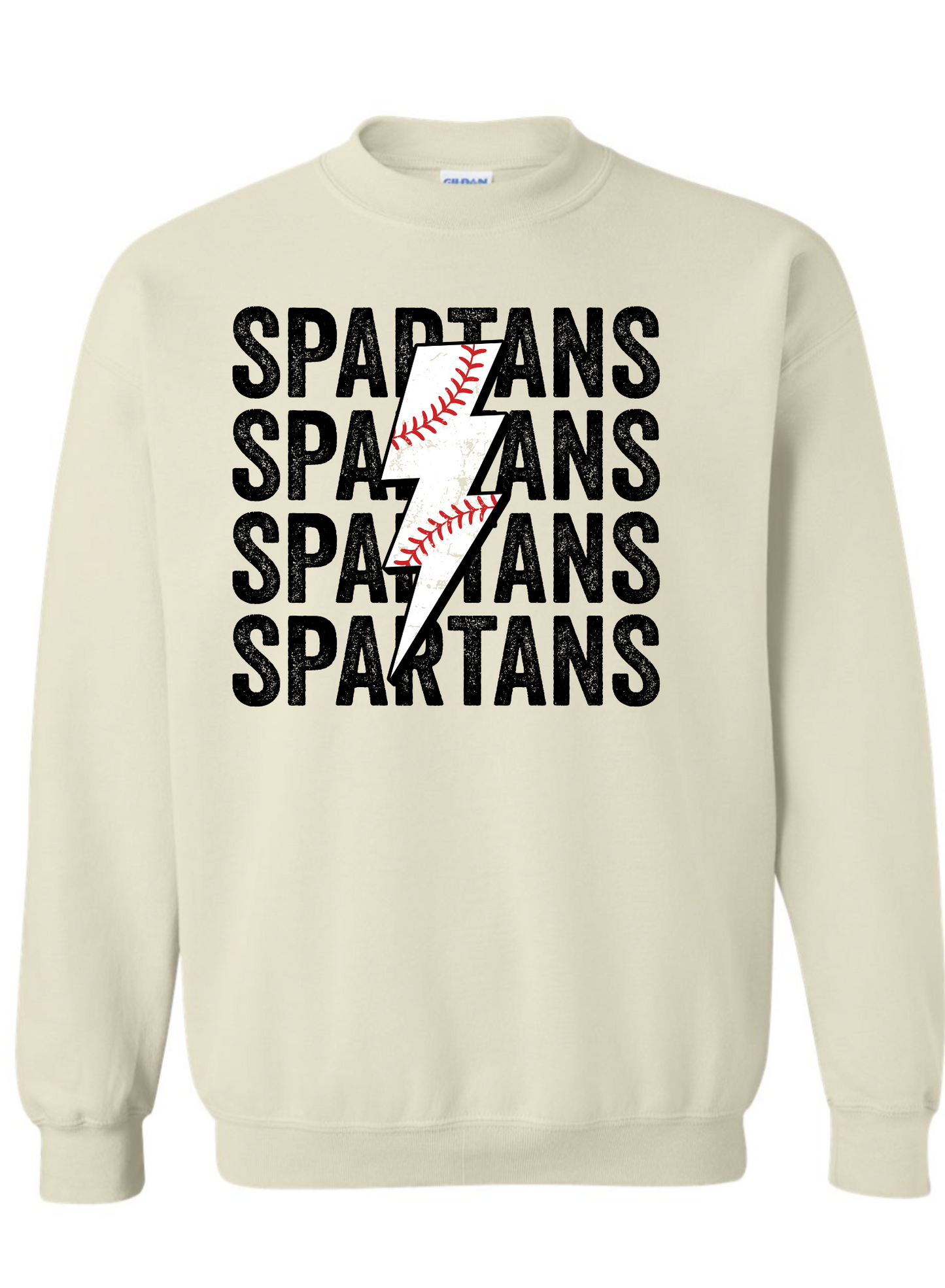 Lighting Bolt Sparta Unisex Gildan Crewneck Sweatshirt - 18000