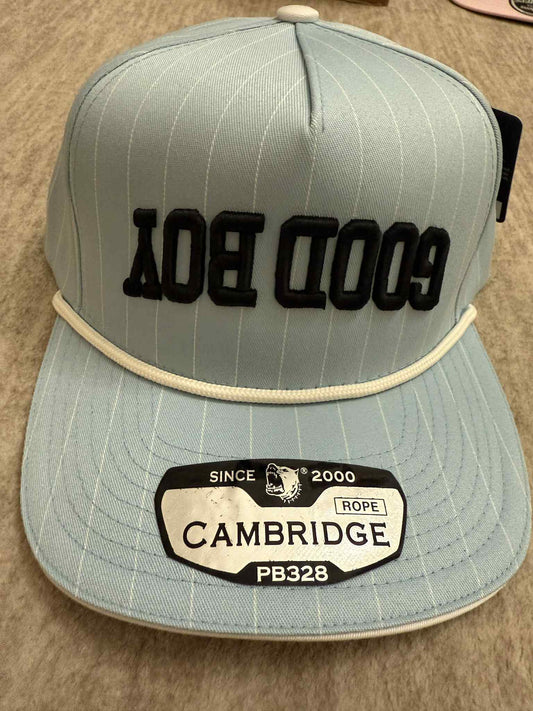 GOOD BOY Striped Blue/Black Hat with Rope GOOD BOY Upside Down