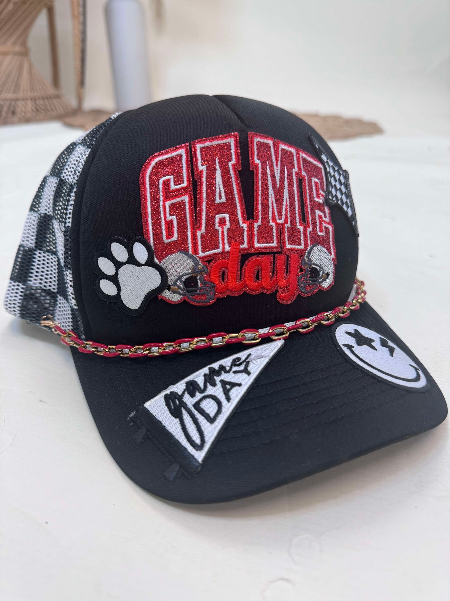 CUSTOM: Bulldog PATCH Trucker Hat GameDay