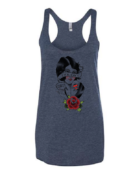 Next Level Women’s Triblend Racerback Tank BAD GIRL