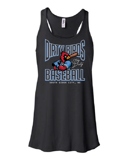 DIRTY BIRDS - BELLA + CANVAS - Women's Flowy Racerback Tank