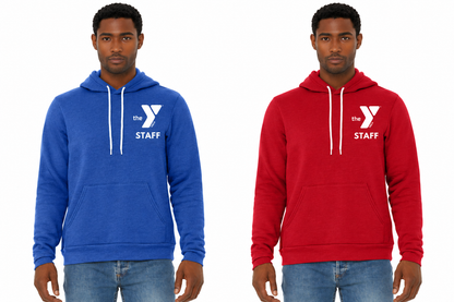 YMCA STAFF BC3719 Sale BELLA+CANVAS® Unisex Sponge Fleece Pullover Hoodie STAFF