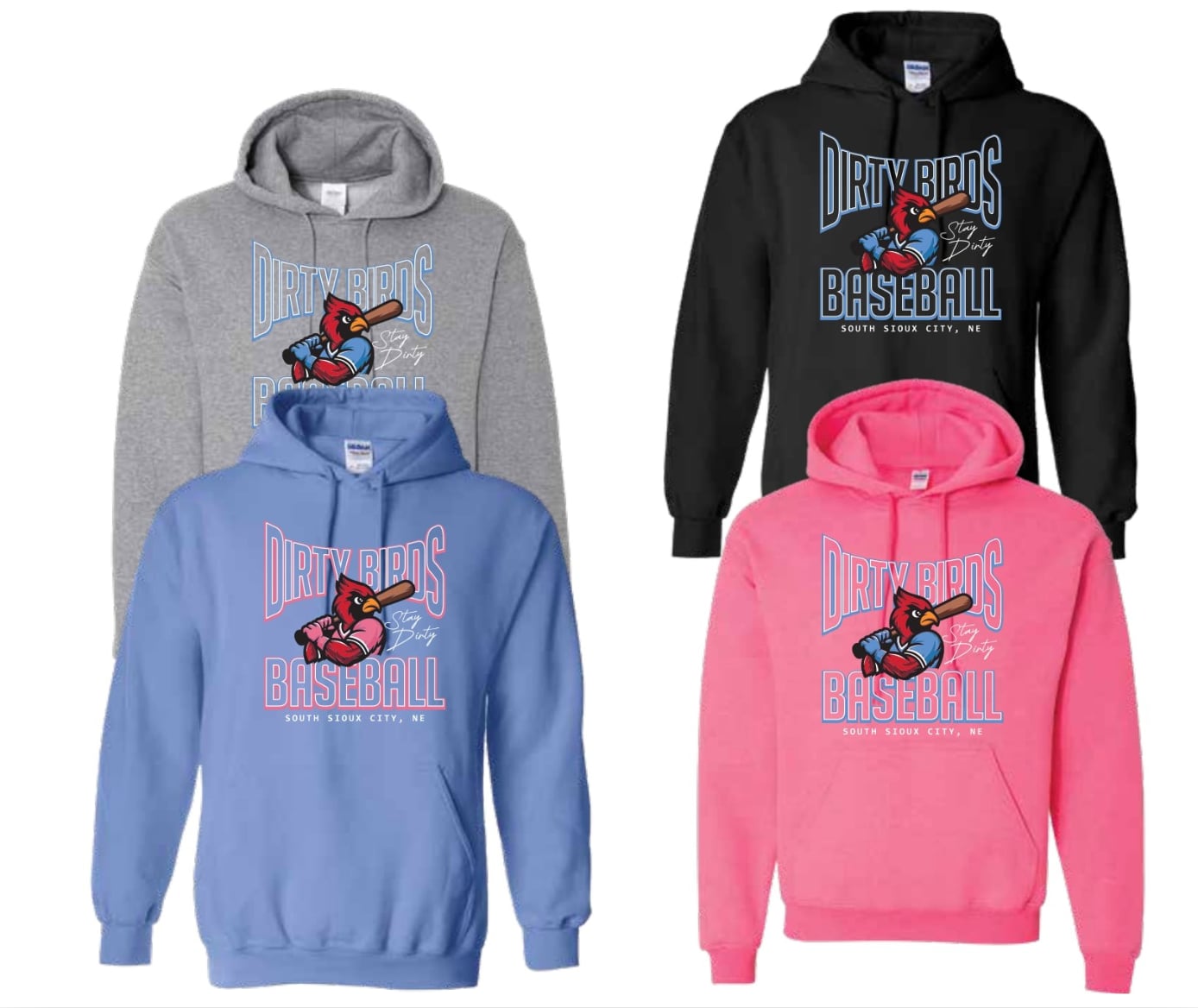 South Sioux City Dirty Birds GILDAN HOODED SWEATSHIRT