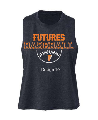 Women's Racerback Crop Tank 6682 BASEBALL