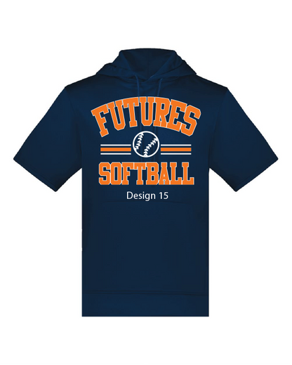 ROBINATOR Fleece Short Sleeve Hooded Pullover SOFTBALL 6871