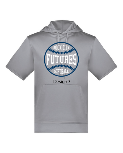 ROBINATOR Fleece Short Sleeve Hooded Pullover SOFTBALL 6871