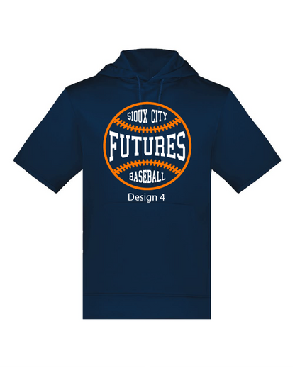 ROBINATOR Fleece Short Sleeve Hooded Pullover BASEBALL 6871