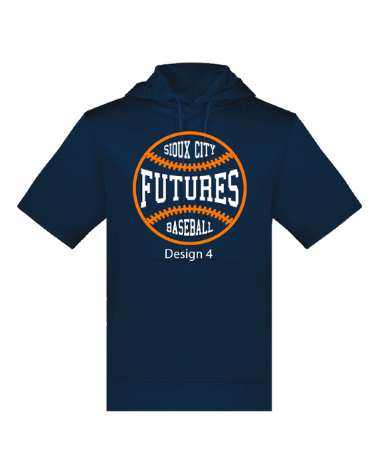 ROBINATOR Fleece Short Sleeve Hooded Pullover BASEBALL 6871