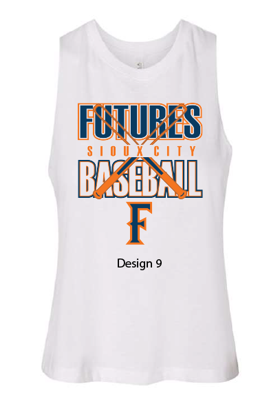 Women's Racerback Crop Tank 6682 BASEBALL