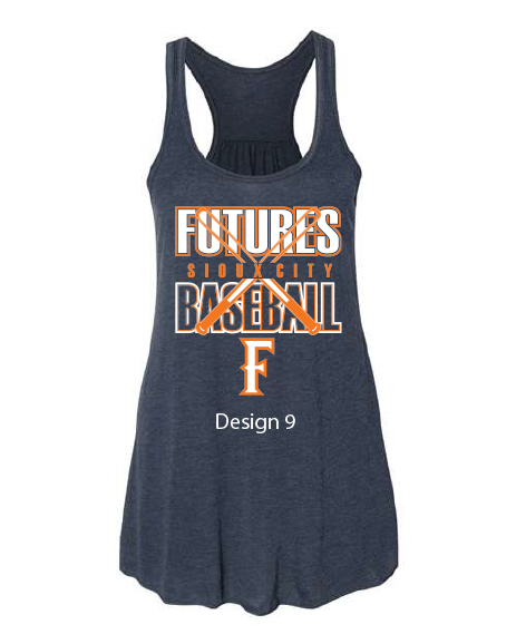 Women's Flowy Racerback Tank 8800 BASEBALL