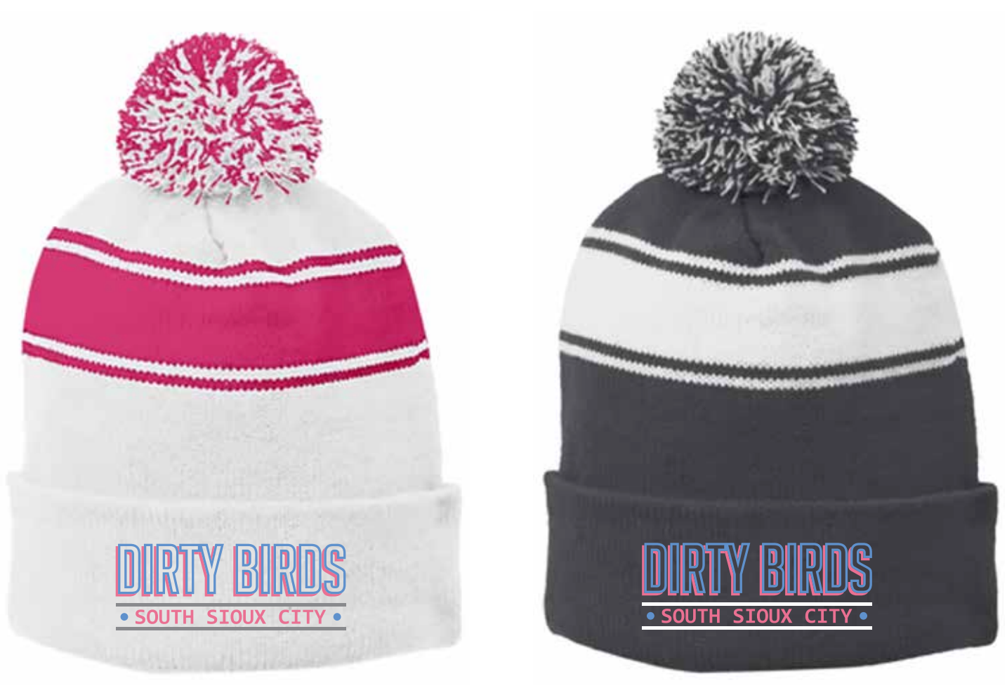 South Sioux City Dirty Birds STC28  Sport-Tek® Stripe Pom Pom Beanie