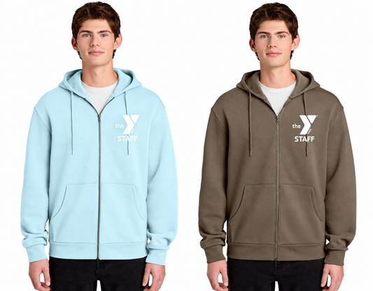DT6702 New District® MelloFleece Full-Zip Hoodie STAFF