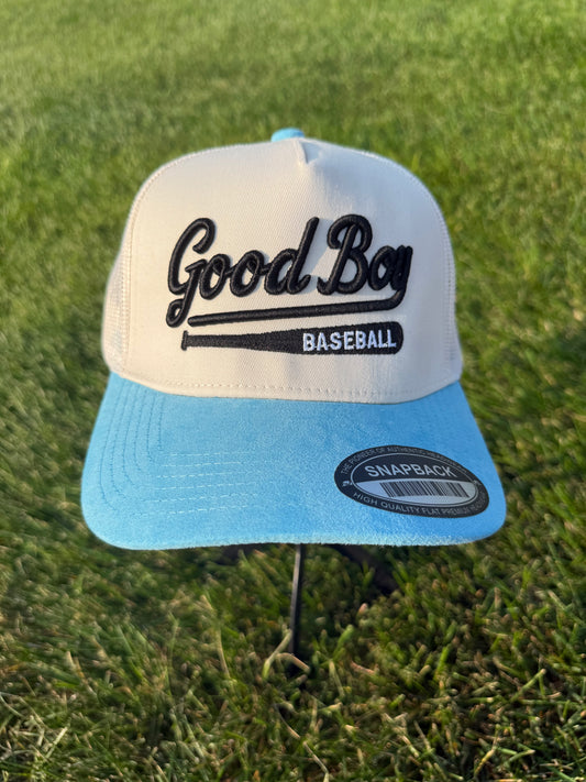 SNAPBACK CREAM/CAROLINA BLUE GOOD BOY BATS BLACK