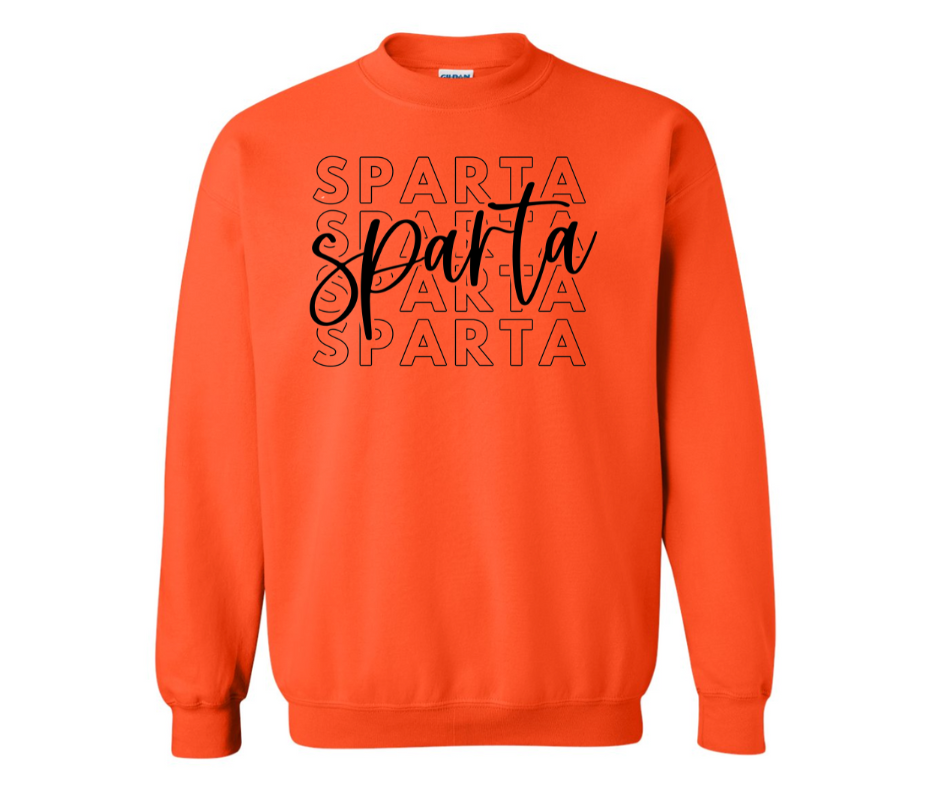 Unisex Spartan Repeat Gildan - Crewneck Sweatshirt - 18000