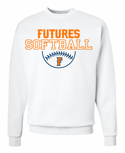 Futures Softball White Crew Unisex Sweatshirt Image 1
