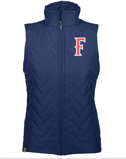 Womens Vest Holloway Futures Embroidered F Navy